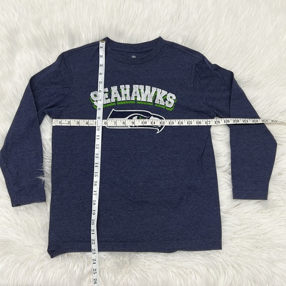 [Stains] 💝 10/$10 💝Seattle SEAHAWKS NFL Long Sleeve Shirt Juniors Size L 10/12 - Picture 3 of 7